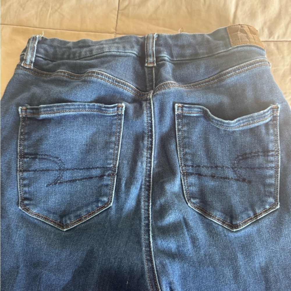 American Eagle Outfitters Dark Blue Skinny Jeans - Picture 3 of 5